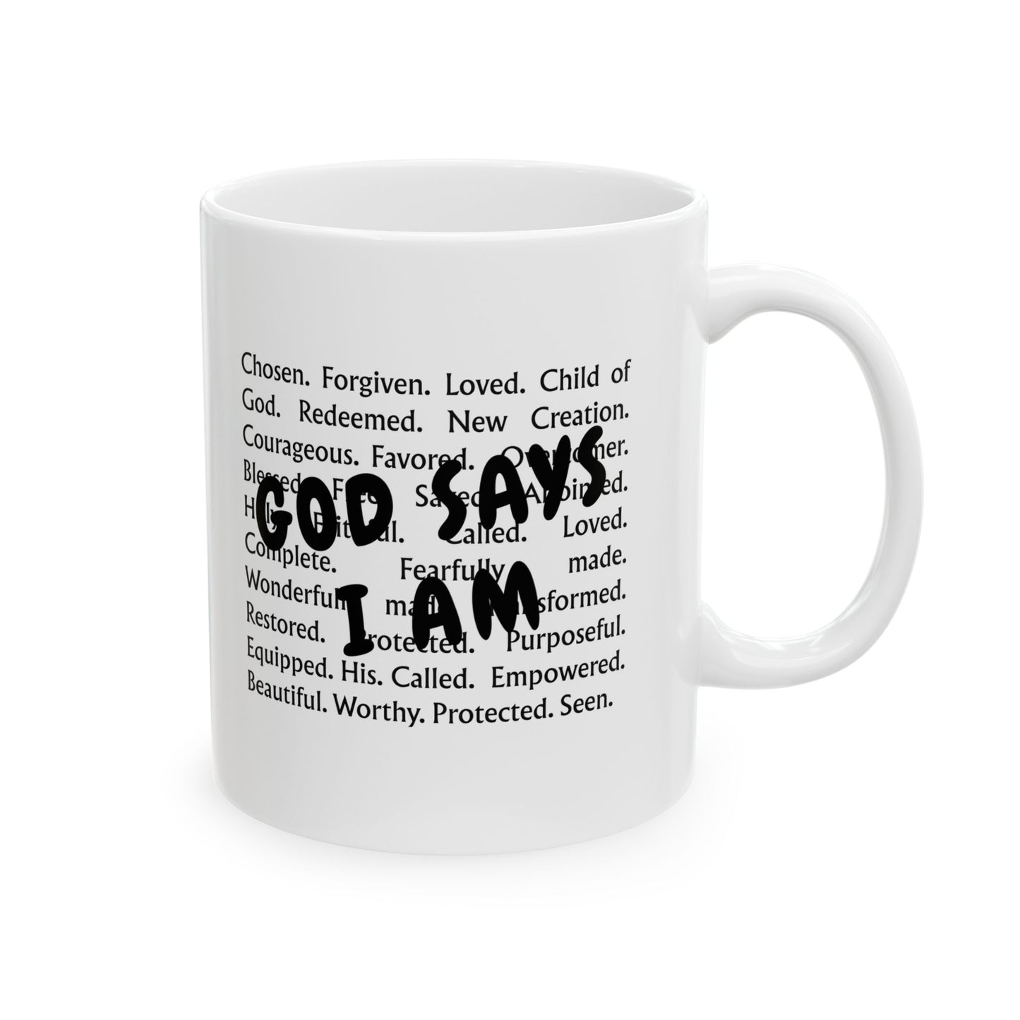 Christian Faith Coffee Mug - 'God's Child' Inspirational Scripture Design (11oz, 15oz)