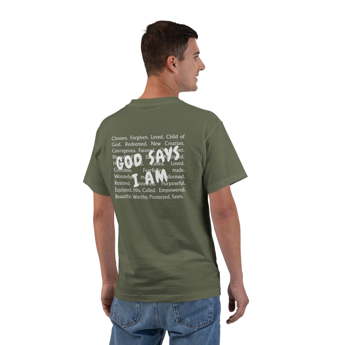 Christian T-Shirt — "God Says I Am Christian" Short Sleeve