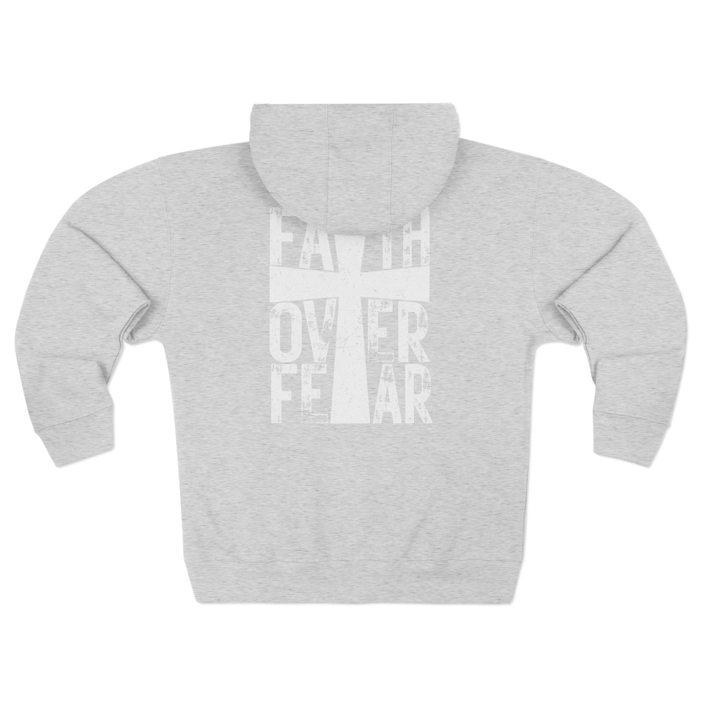 Faith Over Fear Christian Zip-Up Hoodie