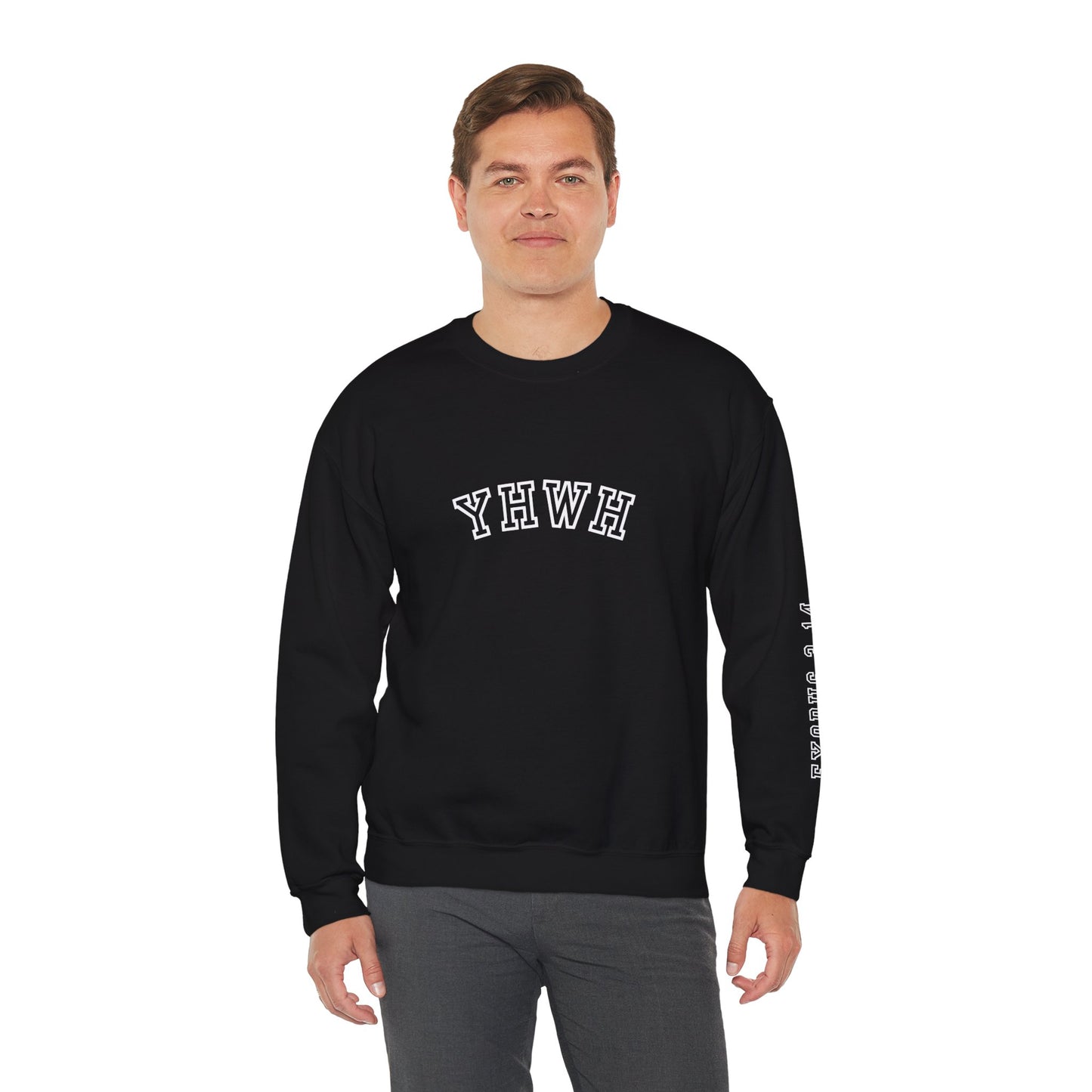 Crewneck Sweatshirt - YHWH Faith Apparel Motivational Tee