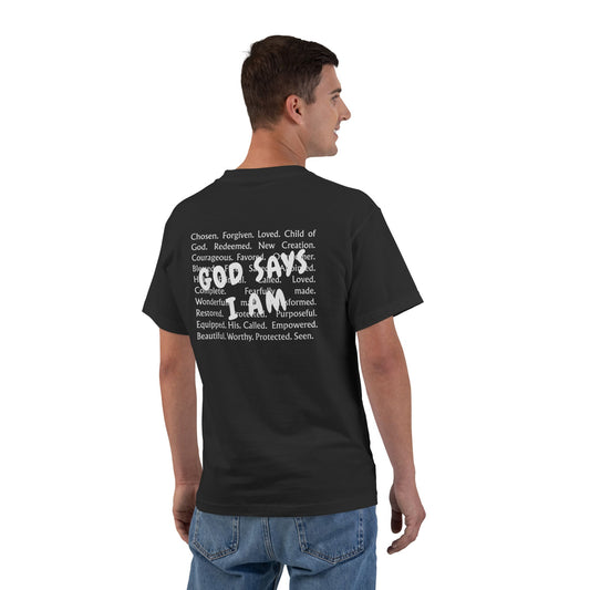 Christian T-Shirt — "God Says I Am Christian" Short Sleeve