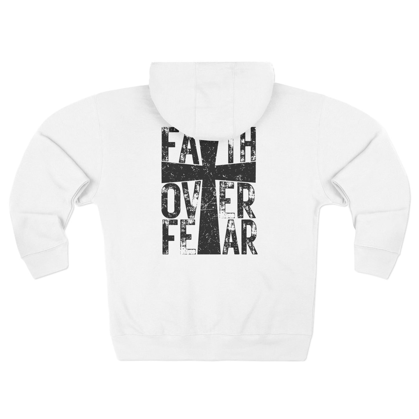 Faith Over Fear Christian Zip-Up Hoodie