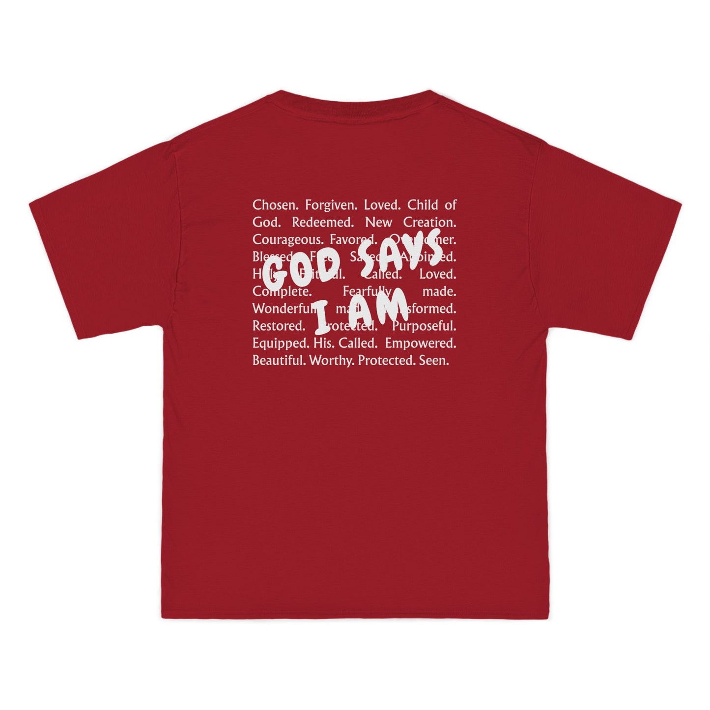 Christian T-Shirt — "God Says I Am Christian" Short Sleeve