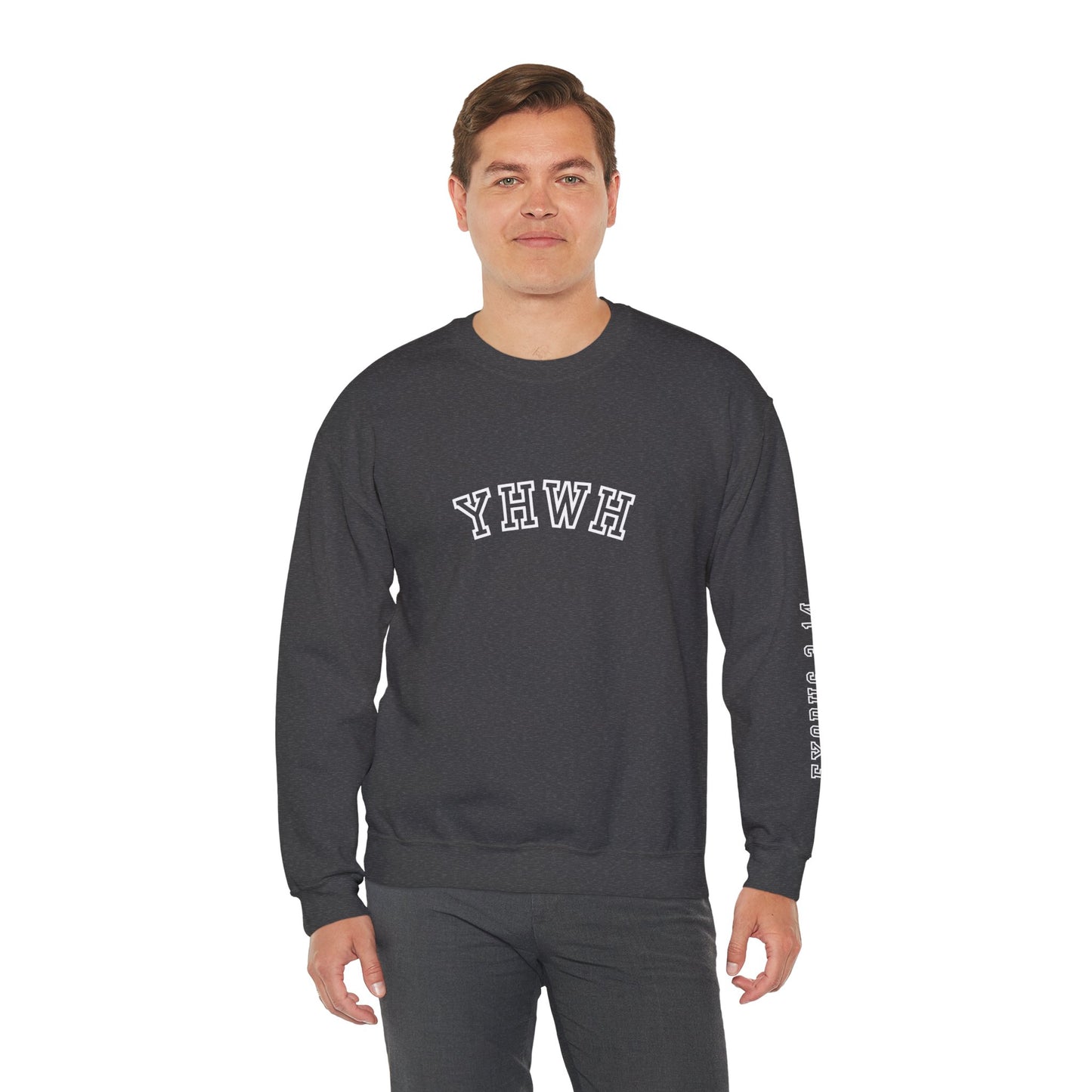 Crewneck Sweatshirt - YHWH Faith Apparel Motivational Tee