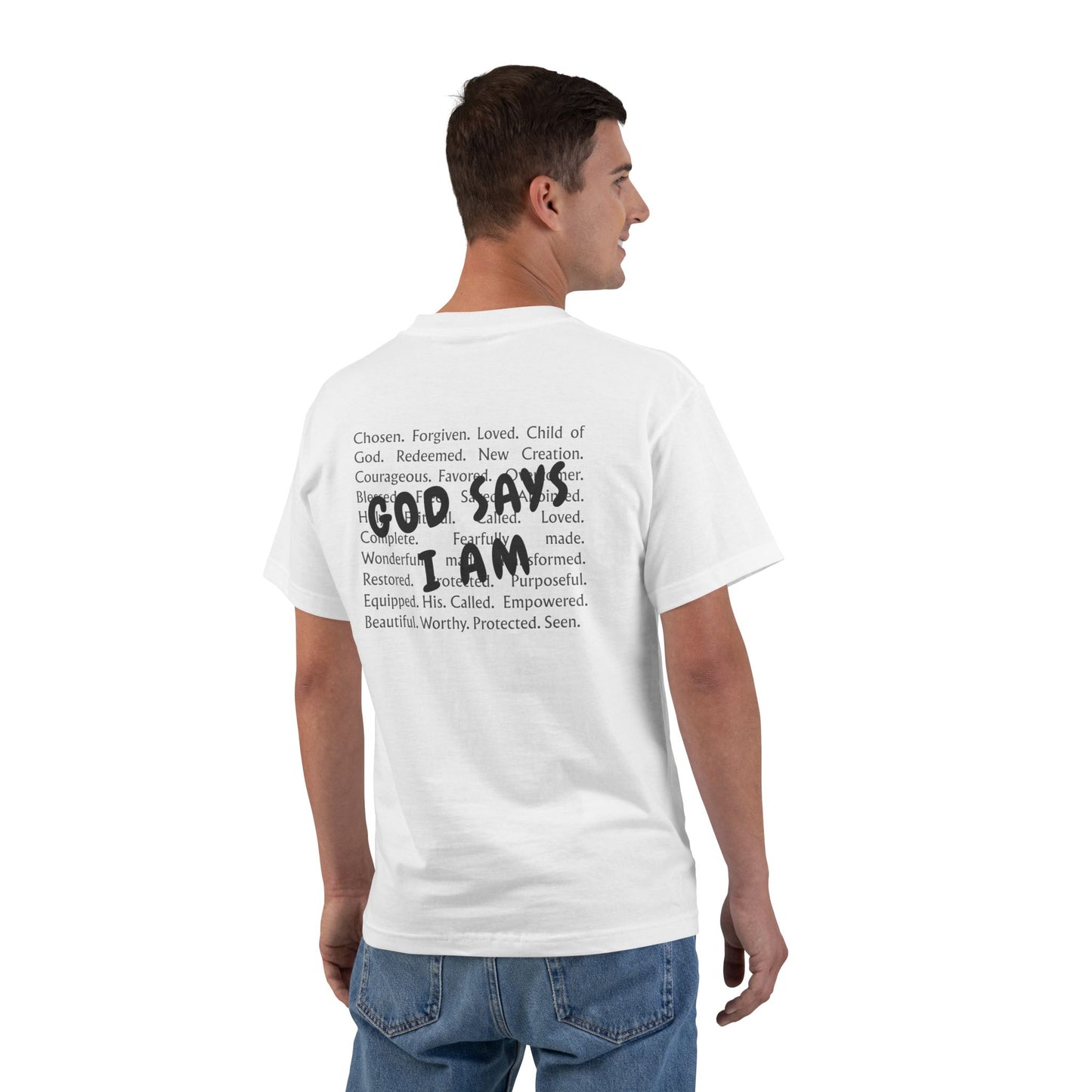 Christian T-Shirt — "God Says I Am Christian" Short Sleeve