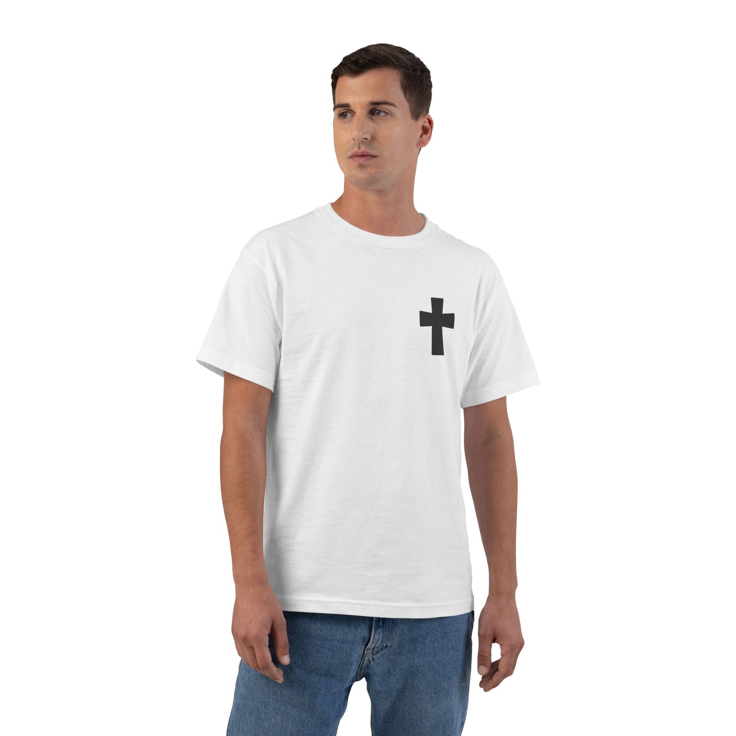 Faith Over Fear T-Shirt — Chest Cross Graphic