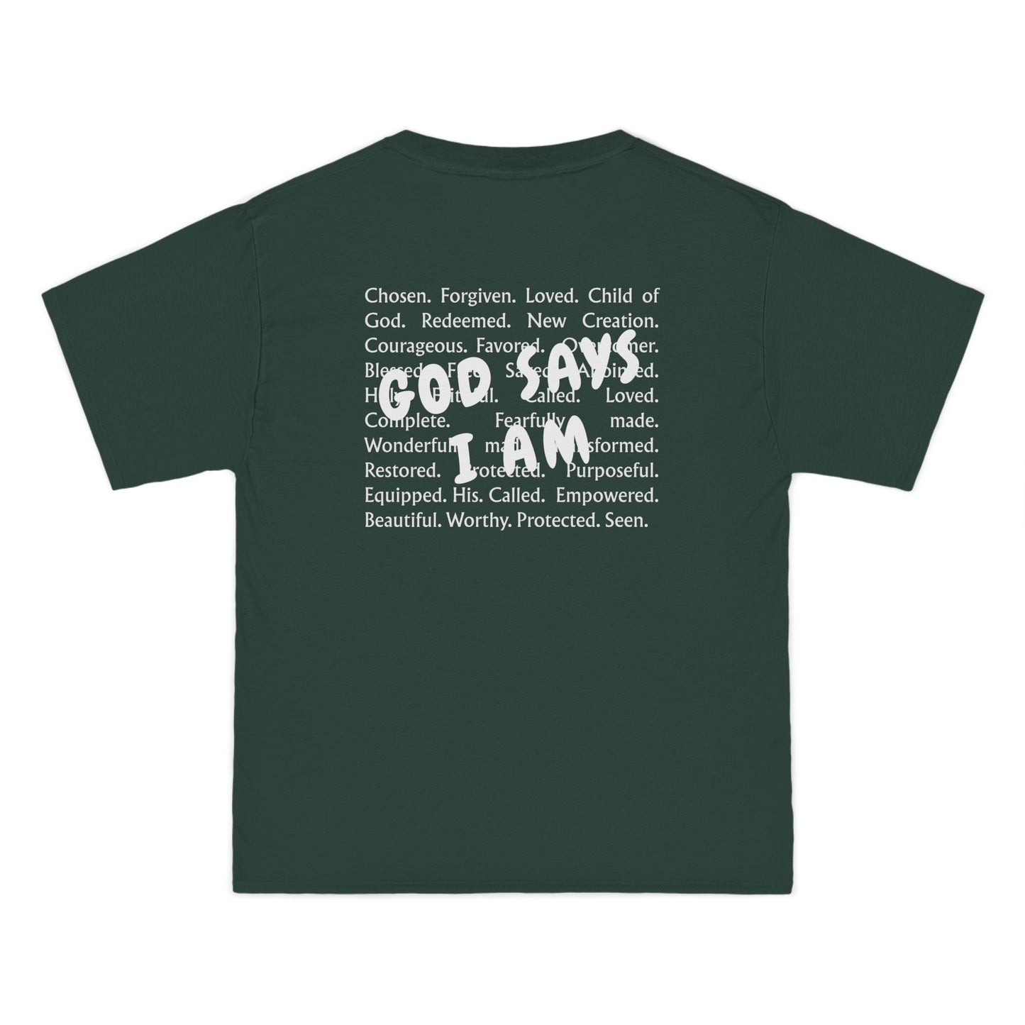Christian T-Shirt — "God Says I Am Christian" Short Sleeve