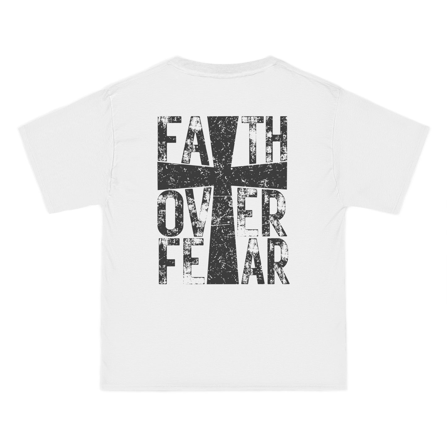 Faith Over Fear T-Shirt — Chest Cross Graphic
