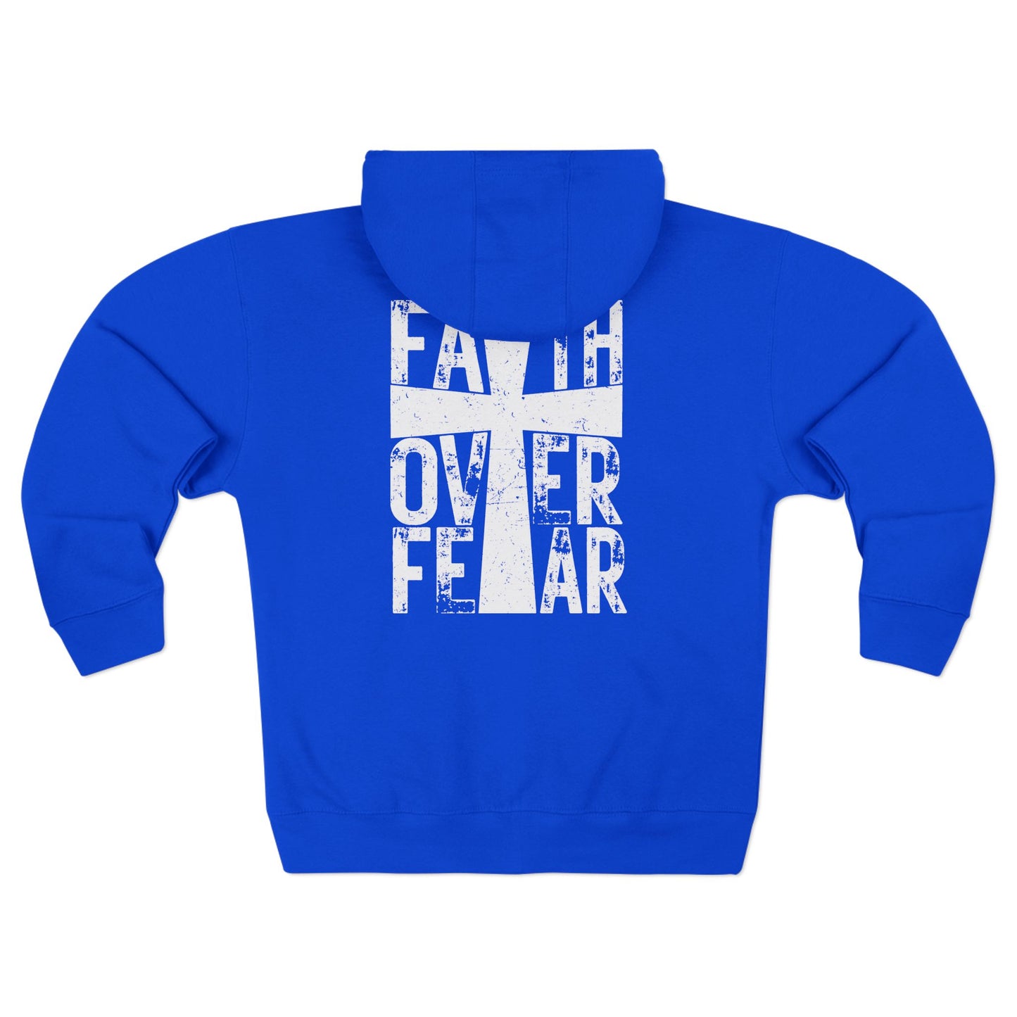 Faith Over Fear Christian Zip-Up Hoodie