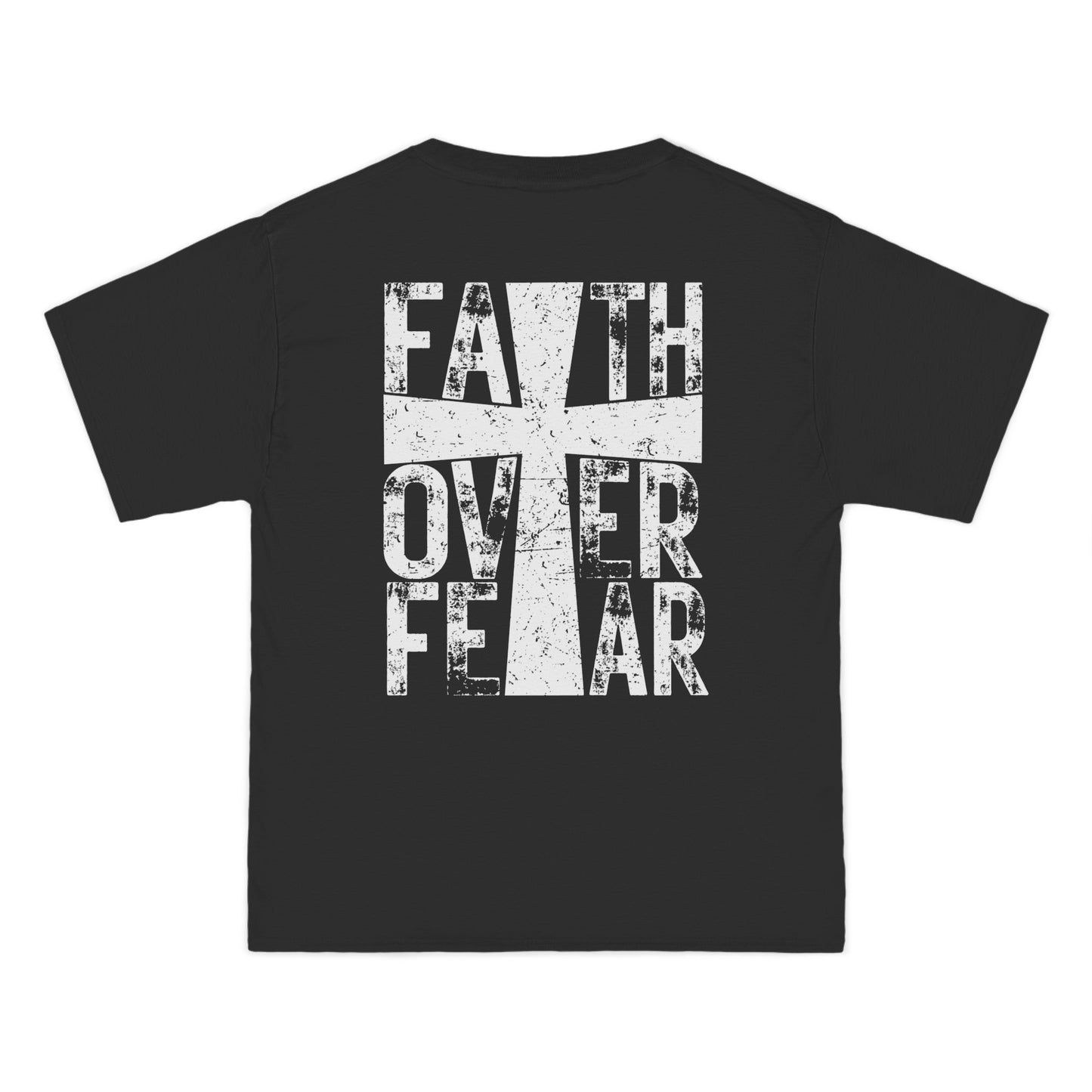 Faith Over Fear T-Shirt — Chest Cross Graphic