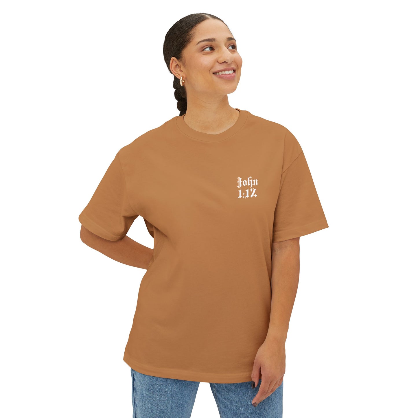 Christian Oversized Tee - Child of God Design, Christian T-shirt, Motivational Tee