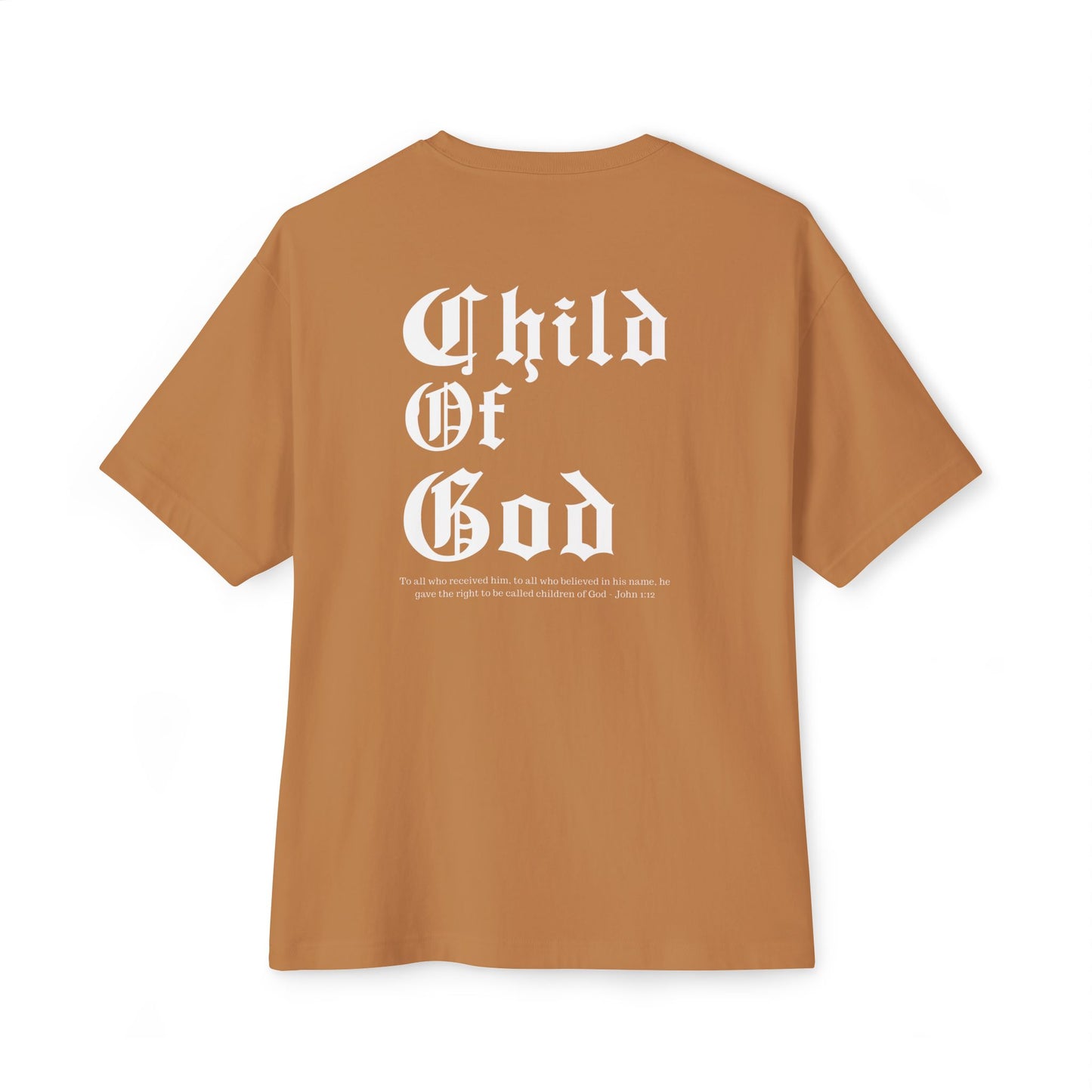 Christian Oversized Tee - Child of God Design, Christian T-shirt, Motivational Tee