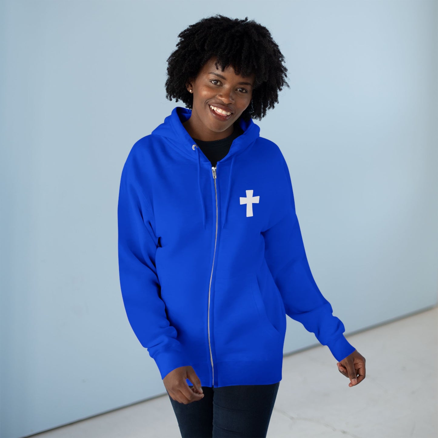 Faith Over Fear Christian Zip-Up Hoodie