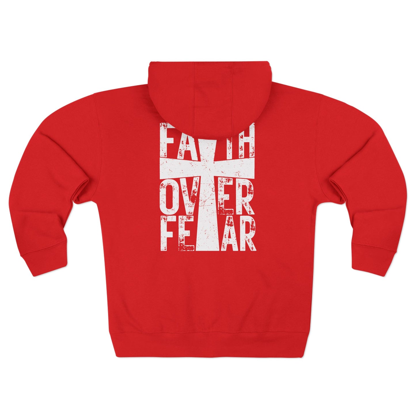 Faith Over Fear Christian Zip-Up Hoodie