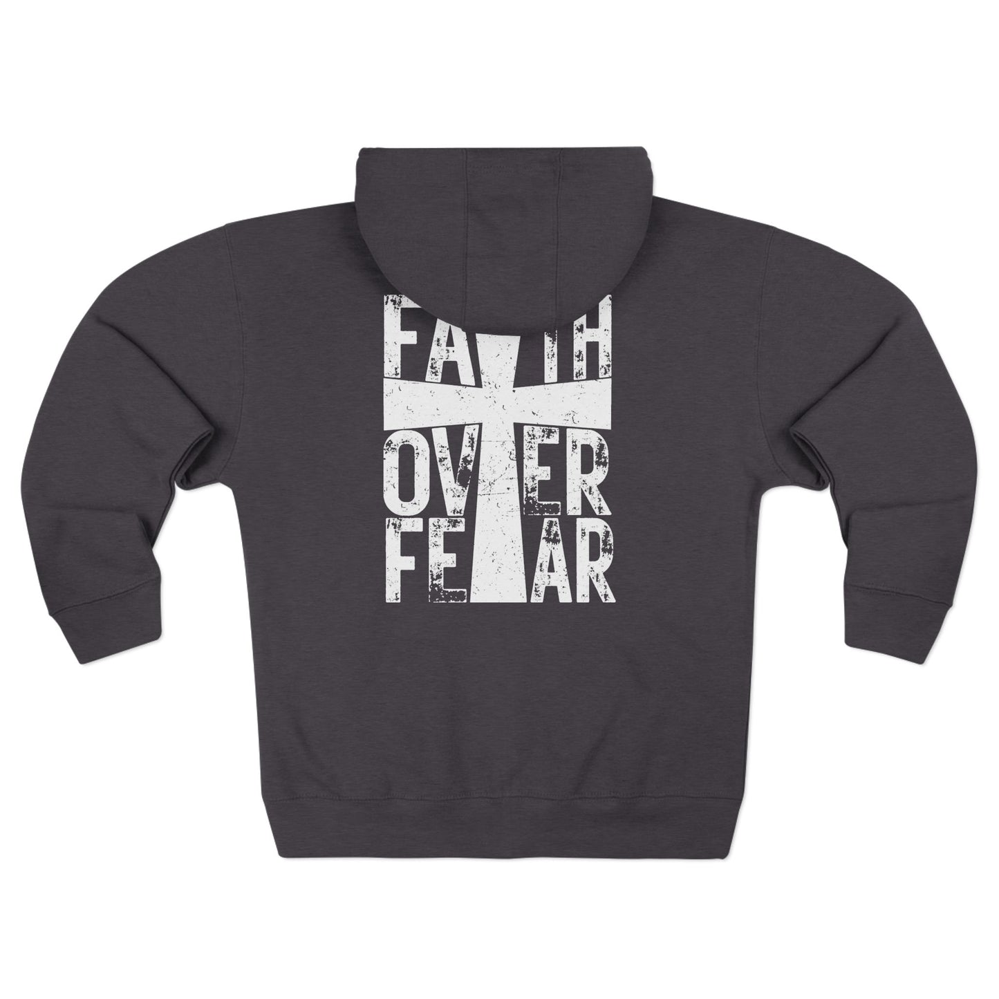 Faith Over Fear Christian Zip-Up Hoodie