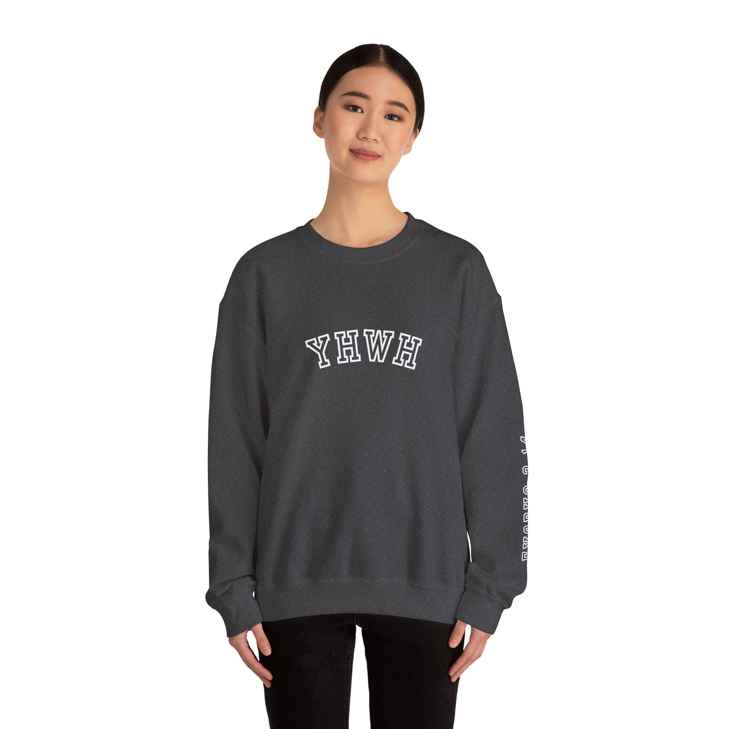 Crewneck Sweatshirt - YHWH Faith Apparel Motivational Tee