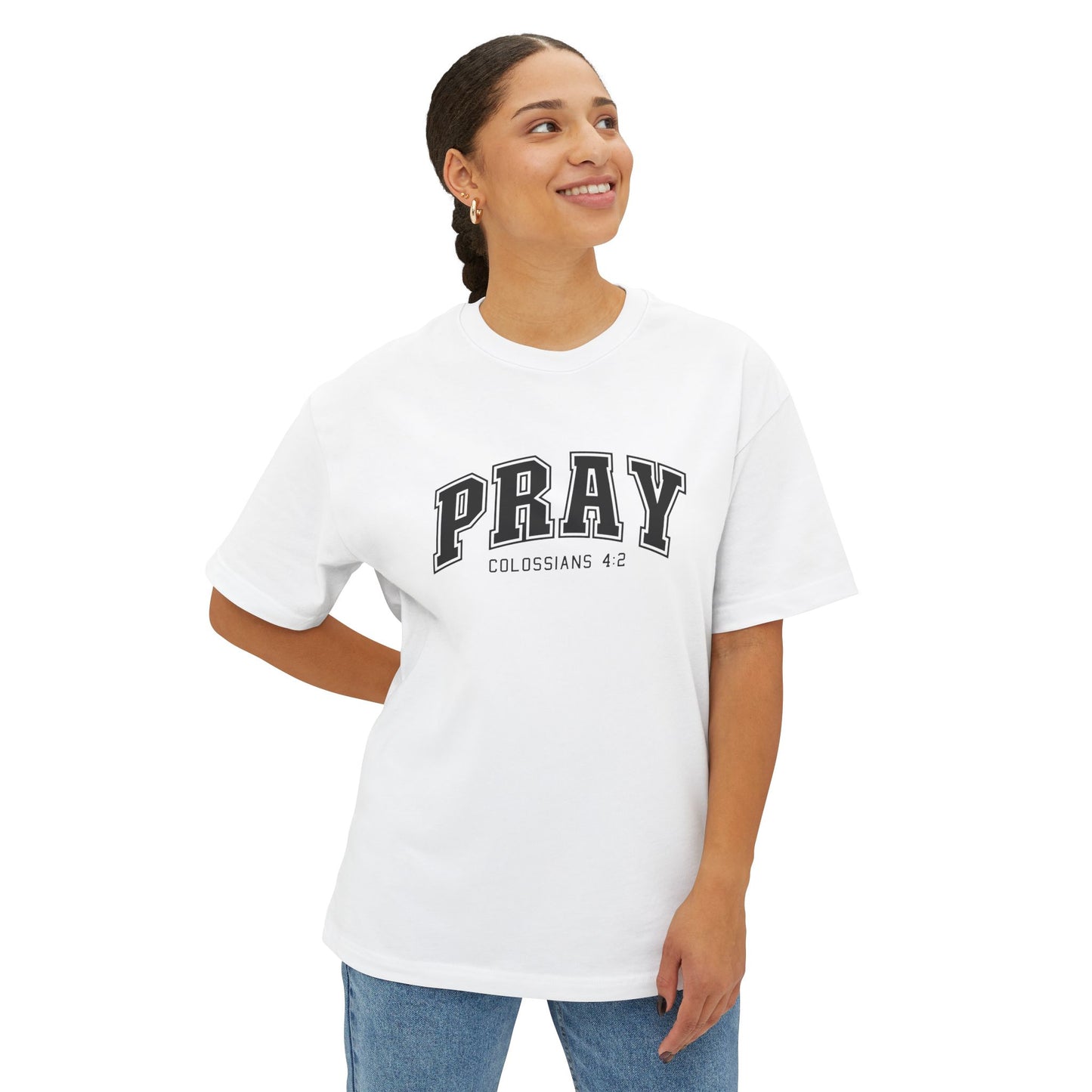 Pray Oversized Christian T-Shirt — Urban Inspirational Tee