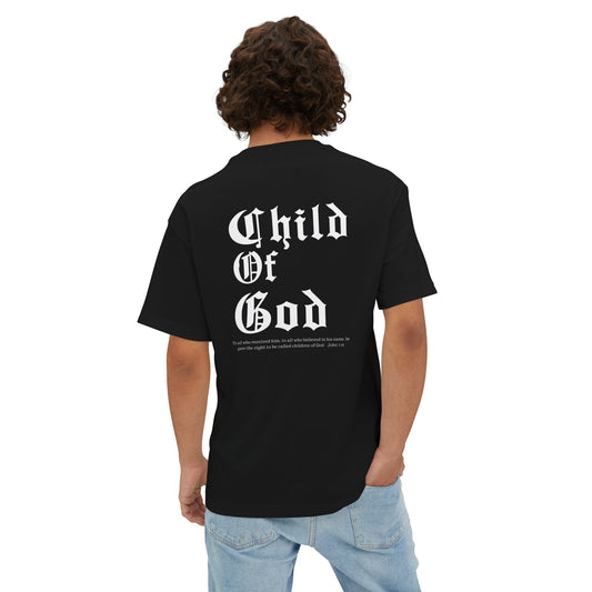 Christian Oversized Tee - Child of God Design, Christian T-shirt, Motivational Tee