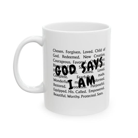 Christian Faith Coffee Mug - 'God's Child' Inspirational Scripture Design (11oz, 15oz)