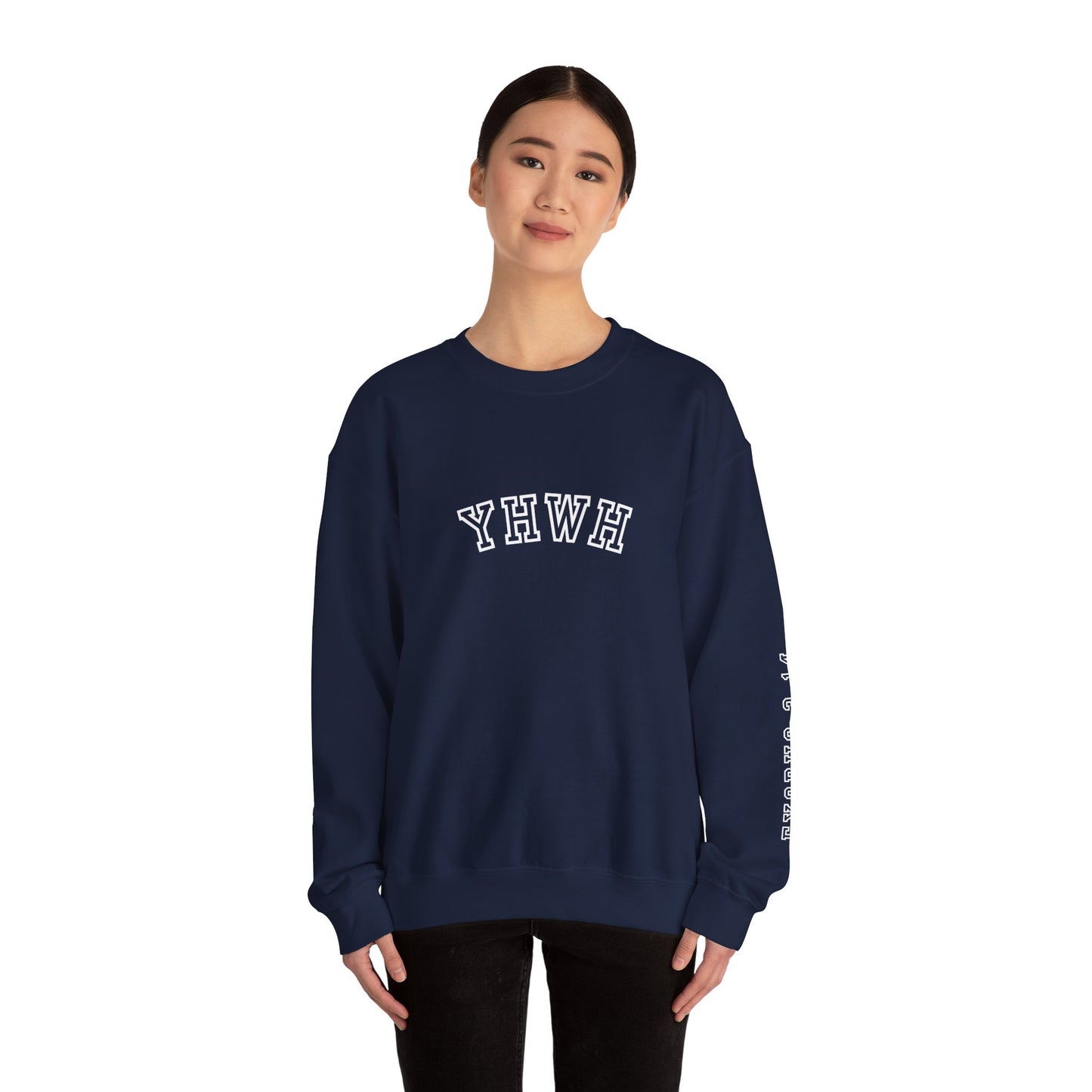 Crewneck Sweatshirt - YHWH Faith Apparel Motivational Tee