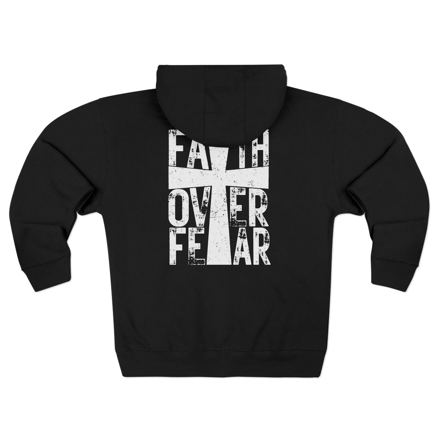 Faith Over Fear Christian Zip-Up Hoodie
