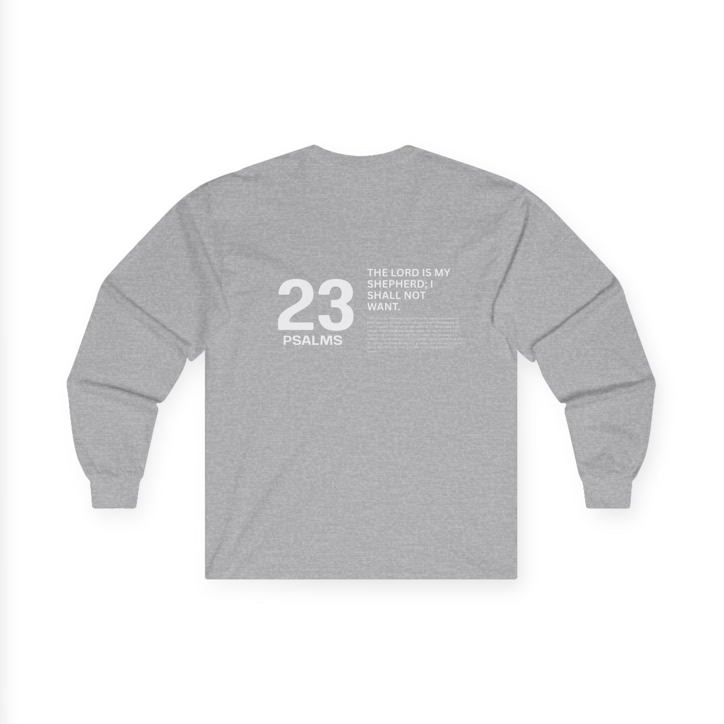 Psalms 23 Long Sleeve T-Shirt, Christian T-Shirt, Motivational Tee