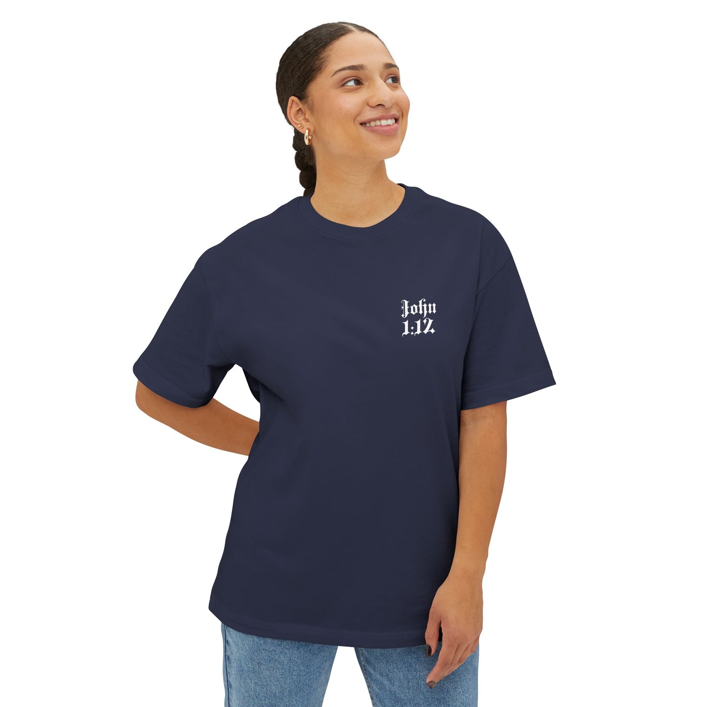 Christian Oversized Tee - Child of God Design, Christian T-shirt, Motivational Tee