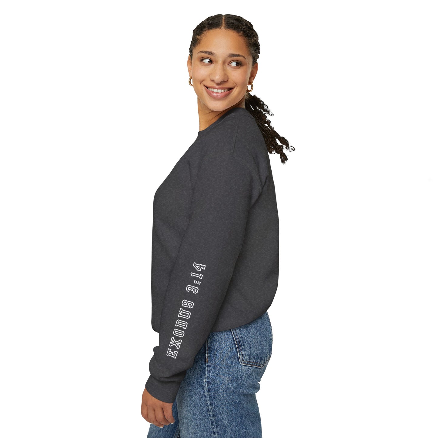 Crewneck Sweatshirt - YHWH Faith Apparel Motivational Tee