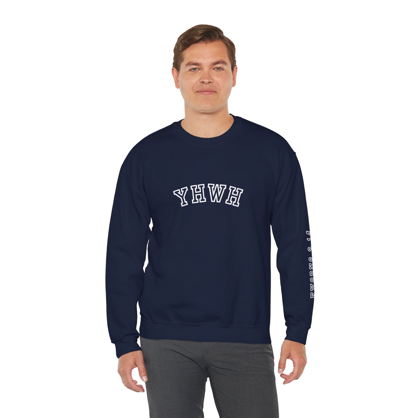 Crewneck Sweatshirt - YHWH Faith Apparel Motivational Tee