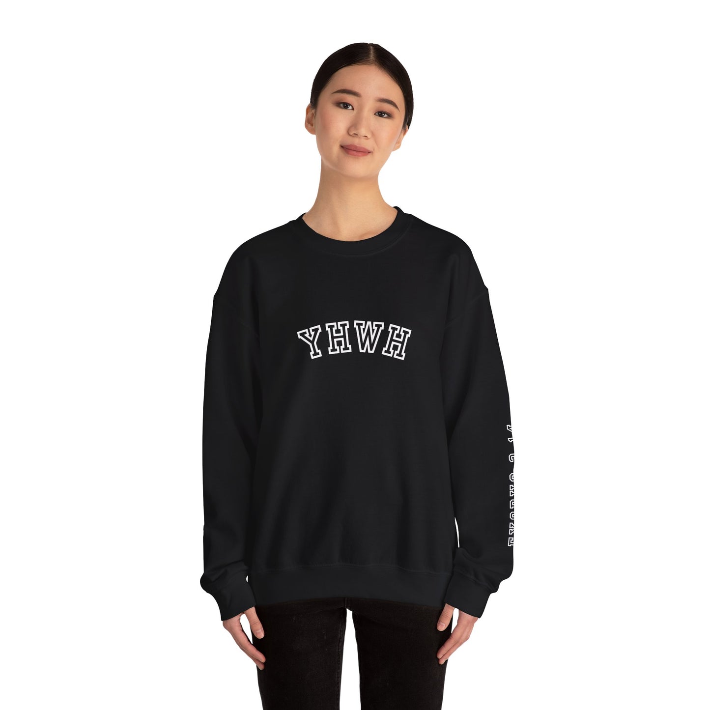 Crewneck Sweatshirt - YHWH Faith Apparel Motivational Tee